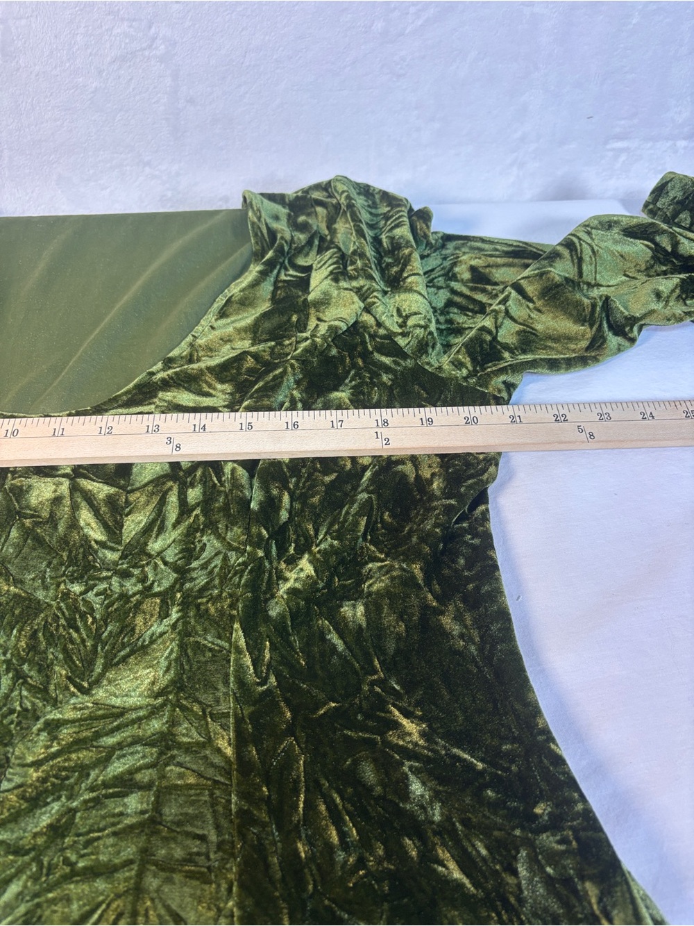 Little Lies Sweet Jane Olive Crushed Velvet Mini Dress XL / UK 18 As Seen On - Picture 12 of 13